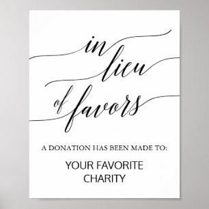 Poster Élégante Calligraphie Noire En Lieu Et Place Des F