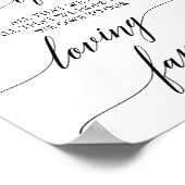 Poster Élégante calligraphie noire Générations de signes  (Coin)