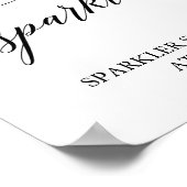 Poster Élégante calligraphie noire Laisser l'amour Sparkl (Coin)