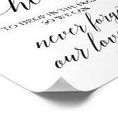 Poster Élégante Calligraphie Noire Merci de Signer un Cœu (Coin)