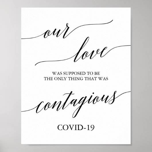 Poster Élégante calligraphie Noire Notre Amour Symbole Co (Devant)
