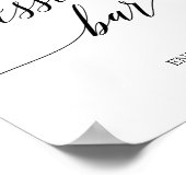 Poster Élégante calligraphie noire Panneau de la barre de (Coin)