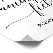 Poster Élégante calligraphie noire Pieds dansants (Coin)