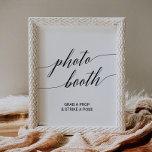 Poster Élégante calligraphie noire - Symbole de poche pho<br><div class="desc">Ce panneau élégant de calligraphie noire est parfait pour un simple mariage. Le design neutre est orné d'une affiche minimaliste ornée d'une typographie romantique et fantaisiste.</div>