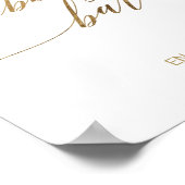 Poster Élégante calligraphie or Balises à barres (Coin)