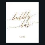 Poster Élégante calligraphie or Balises à barres<br><div class="desc">Ce panneau élégant en calligraphie dorée à bulles est parfait pour un mariage simple. Le design neutre est orné d'une affiche minimaliste ornée d'une typographie romantique et fantaisiste en feuille d'or. Remarque : Ce design ne comporte pas de véritable feuille d'or. C'est un graphisme de haute qualité fait pour ressembler...</div>