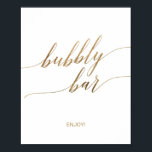 Poster Élégante calligraphie or Balises à barres<br><div class="desc">Ce panneau élégant en calligraphie dorée à bulles est parfait pour un mariage simple. Le design neutre est orné d'une affiche minimaliste ornée d'une typographie romantique et fantaisiste en feuille d'or. Remarque : Ce design ne comporte pas de véritable feuille d'or. C'est un graphisme de haute qualité fait pour ressembler...</div>