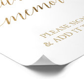 Poster Élégante calligraphie Or Construire des souvenirs  (Coin)