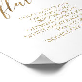 Poster Élégante calligraphie or Cookie Flavours Signal (Coin)