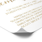 Poster Élégante calligraphie Or En Symbole Mémoire Amoure (Coin)