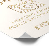 Poster Élégante calligraphie Or | Icône Oh Snap Sign (Coin)