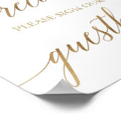 Poster Élégante Calligraphie Or Pour Le Signe Enregistrem (Coin)