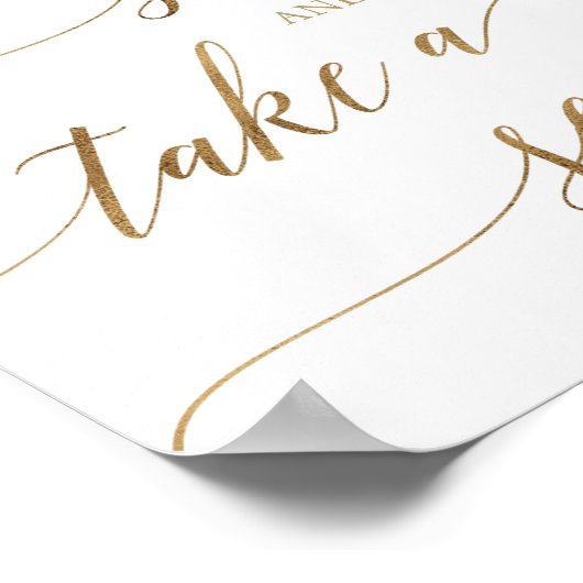 Poster Élégante Calligraphie Or Prendre Un Shot Prendre U (Coin)