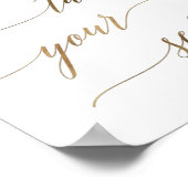 Poster Élégante Calligraphie Or Prenez Votre Siège Signal (Coin)