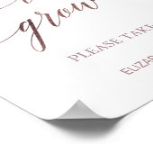 Poster Élégante calligraphie or Rose laisser l'amour gran (Coin)