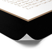 Poster Élégante calligraphie or Rouge Floral Mariage (Coin)