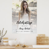 Poster Élégante calligraphie Photo Célébration de la vie  (Cuisine)