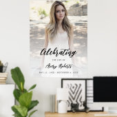 Poster Élégante calligraphie Photo Célébration de la vie  (Bureau à domicile)