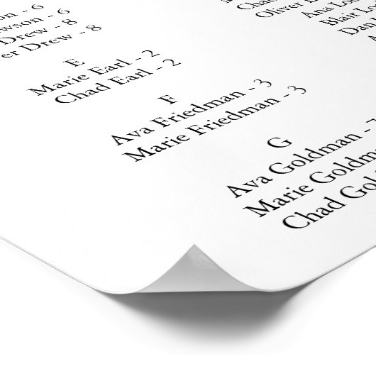 Poster Élégante calligraphie Plage Thème Plage Plage Plag (Coin)