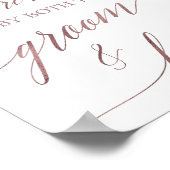 Poster Élégante Calligraphie Rose Or Choisir Un Siège Sig (Coin)