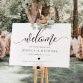 Poster Élégante calligraphie Signal Mariage de bienvenue