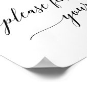 Poster Élégante calligraphie S'Il Vous Plaît Trouver Votr (Coin)