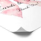 Poster Élégante carte-cadeau et carte-mère rose (Coin)