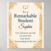 Poster Elégante carte de félicitations pour un Stud Remar (Devant)