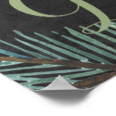 Poster Elégante carte de pin d'hiver rustique et signe ma (Coin)