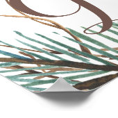 Poster Elégante carte de pin d'hiver rustique et signe ma (Coin)