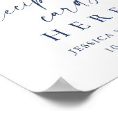 Poster Élégante Carte de recettes de feuillage hivernal i (Coin)