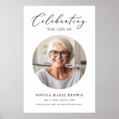 Poster Élégante Célébration De La Vie Photo Funéraire Mém (Devant)