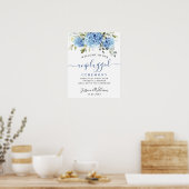 Poster Élégante cérémonie Mariage débranchée de Blue Hydr (Cuisine)