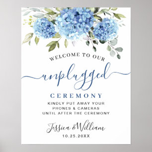 Poster Élégante cérémonie Mariage débranchée de Blue Hydr