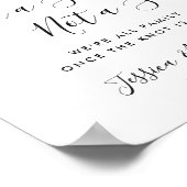 Poster Elégante Cérémonie Mariage Eucalyptus Siège (Coin)