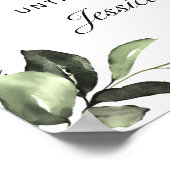 Poster Élégante cérémonie Mariage Eucalyptus Unplugged (Coin)