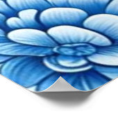 Poster Elégante Chinoiserie bleu et blanc Mariage antique (Coin)