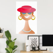 Poster Élégante Dame (Bureau à domicile)