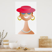 Poster Élégante Dame (Cuisine)