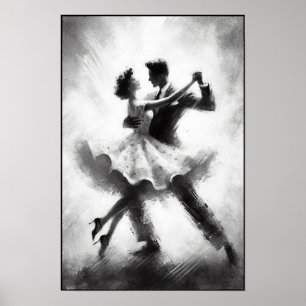 Poster Élégante danse Abstraite à voile