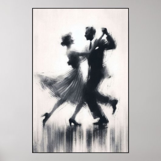 Poster Élégante danse Abstraite à voile (Devant)
