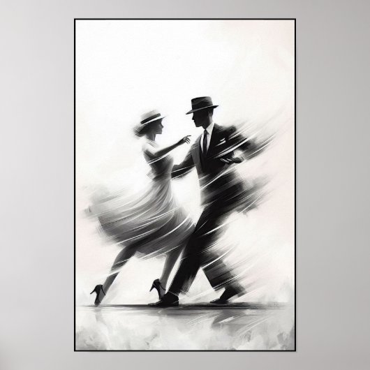 Poster Élégante danse Abstraite à voile (Devant)