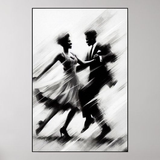 Poster Élégante danse Abstraite à voile (Devant)