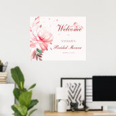 Poster Élégante et impeccable Bienvenue Sakura Rose pour (Bureau à domicile)