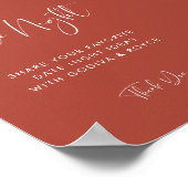 Poster Élégante et moderne Terracotta Date nuit idées sig (Coin)