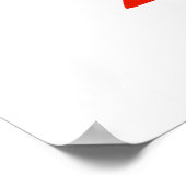 Poster Elégante femme silhouette rouge robe avec verre (Coin)