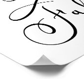 Poster Elégante fête d'anniversaire Floral Bourgogne rose (Coin)