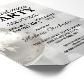 Poster Élégante fête de Noël blanc (Coin)