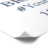 Poster Elégante Fête des mariées bleue Dusty Photo Prop F (Coin)