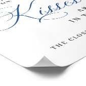 Poster Elégante Fête des mariées Blue Hydrangea Eucalyptu (Coin)